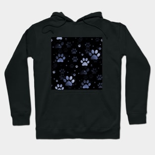 Blue Paw Prints Hoodie